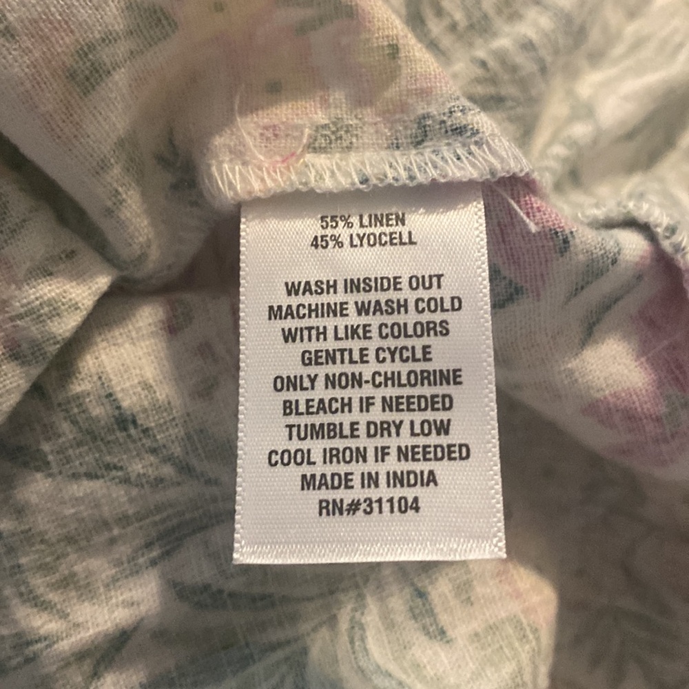WONDERLY floral linen blend maxi dress 1X - Picture 8 of 12